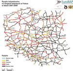 Nowa mapa ryzyka na drogach krajowych w Polsce