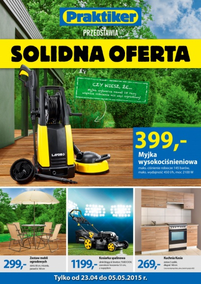 Ciekawostki z Solidnej Oferty Praktikera BIZNES, Firma - Każdy wie, do czego służy kosiarka. Mało kto zdaje sobie jednak sprawę, że w sezonie kosi nią nawet 5 powierzchni dużego boiska piłkarskiego! Właśnie rusza najnowsza odsłona Solidnej Oferty, która poprzez ciekawostki promuje setki produktów w super cenach.